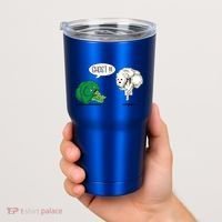 Funny Scared Broccoli By Ghost Cauliflower Funny Vegetarian Gift Tumbler thumb 2