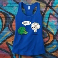 Funny Scared Broccoli By Ghost Cauliflower Funny Vegetarian Gift Women's Tank Top thumb 3