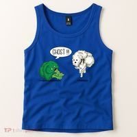 Funny Scared Broccoli By Ghost Cauliflower Funny Vegetarian Gift Tank Top thumb 2