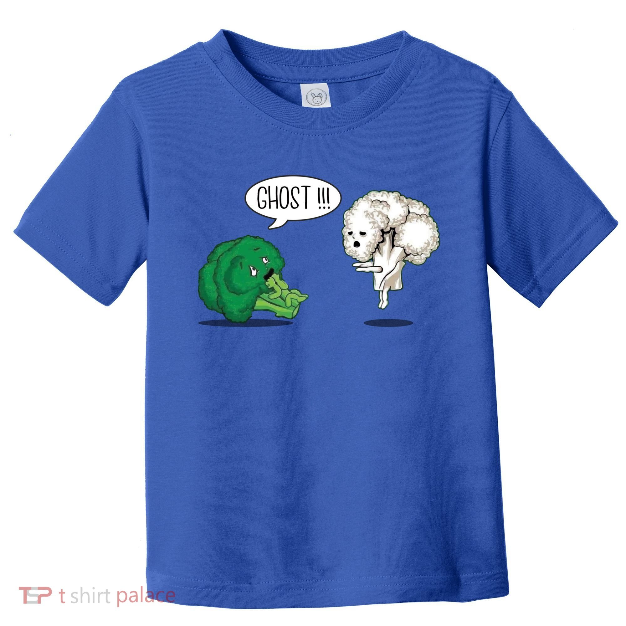 Funny Scared Broccoli By Ghost Cauliflower Funny Vegetarian Gift Toddler T-Shirt