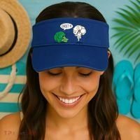 Funny Scared Broccoli By Ghost Cauliflower Funny Vegetarian Gift Visor thumb 2