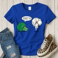 Funny Scared Broccoli By Ghost Cauliflower Funny Vegetarian Gift Women's T-Shirt thumb 3