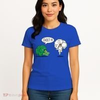 Funny Scared Broccoli By Ghost Cauliflower Funny Vegetarian Gift Women's T-Shirt thumb 4