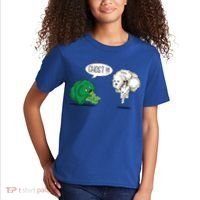 Funny Scared Broccoli By Ghost Cauliflower Funny Vegetarian Gift Kids T-Shirt thumb 2
