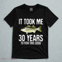 Funny Striped Bass Fishing 30th Birthday 30 Years To Fish T-Shirt thumb 5