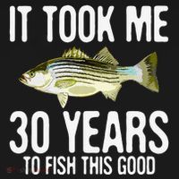 Funny Striped Bass Fishing 30th Birthday 30 Years To Fish T-Shirt thumb 7