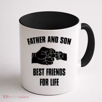 Father Son Best Friends For Life Fist Bump Gift Coffee Mug thumb 1