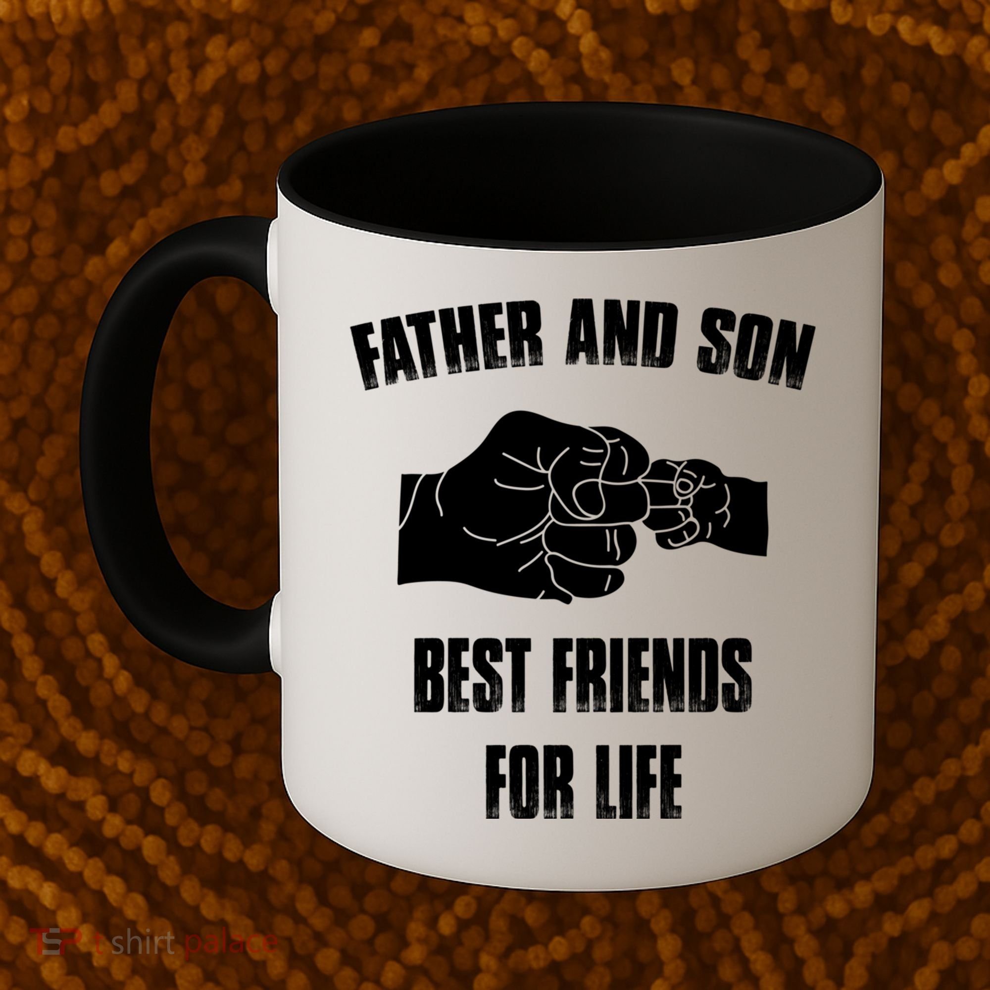Father Son Best Friends For Life Fist Bump Gift Coffee Mug
