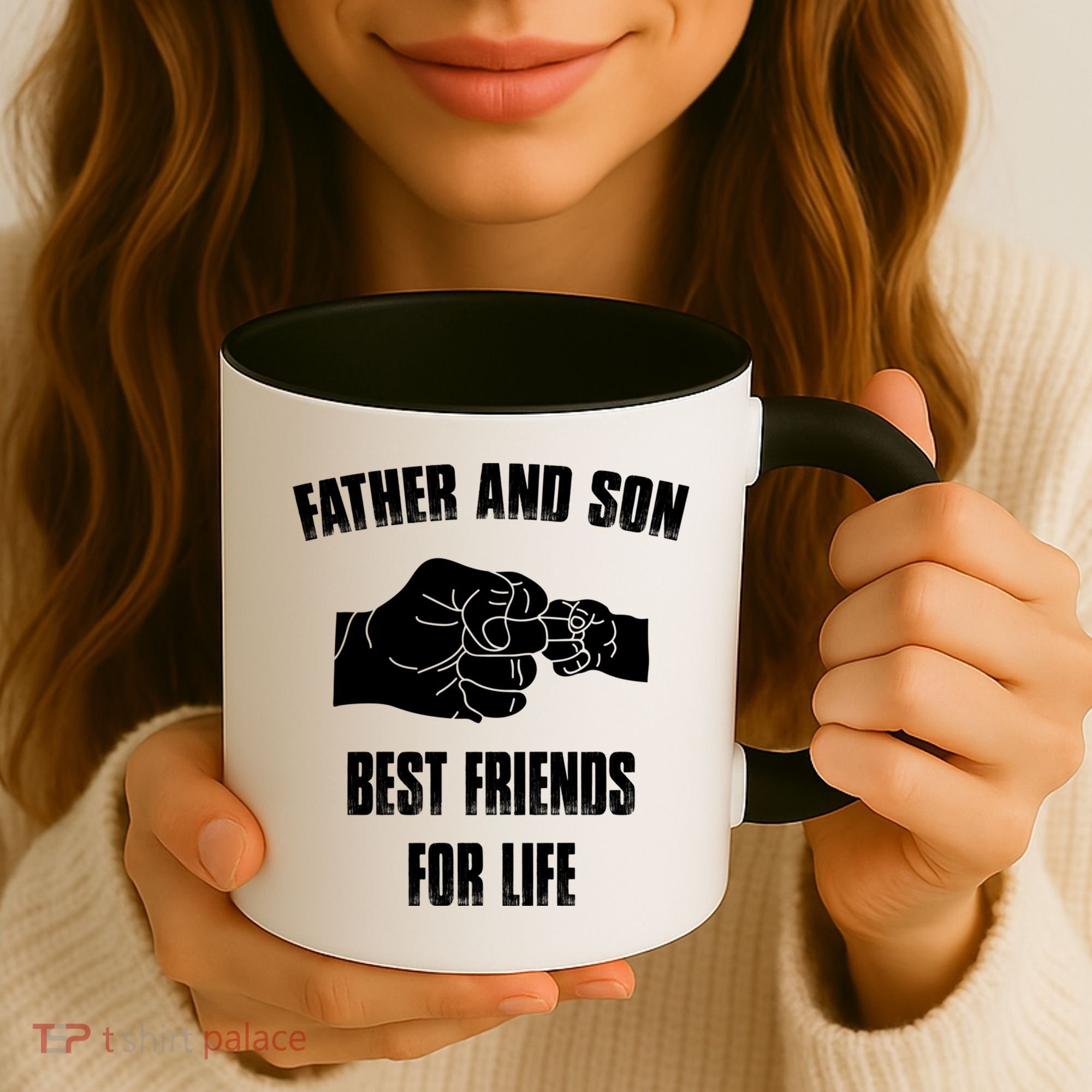 Father Son Best Friends For Life Fist Bump Gift Coffee Mug
