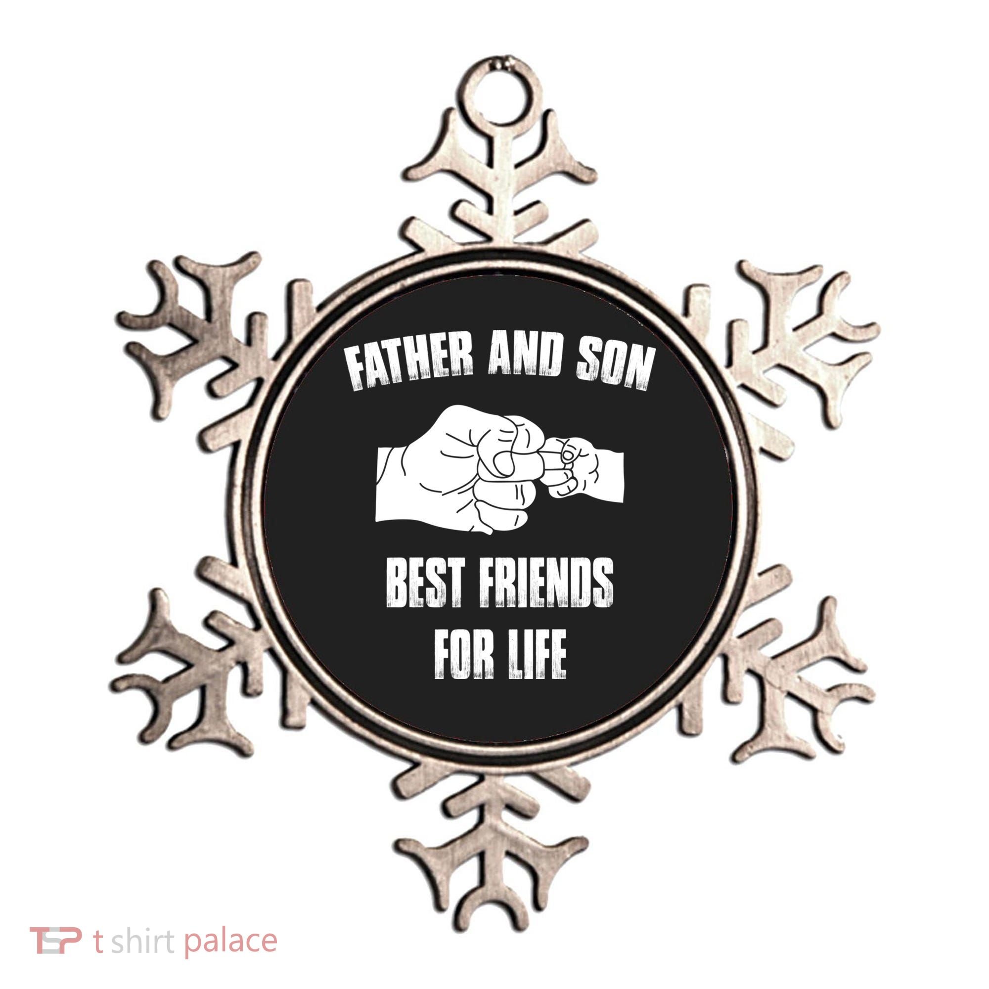Father Son Best Friends For Life Fist Bump Gift Ornament