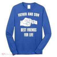 Father Son Best Friends For Life Fist Bump Gift Long Sleeve Shirt thumb 0