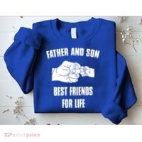 Father Son Best Friends For Life Fist Bump Gift Sweatshirt thumb 2