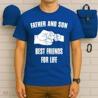 Father Son Best Friends For Life Fist Bump Gift T-Shirt thumb 6