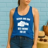 Father Son Best Friends For Life Fist Bump Gift Women's Tank Top thumb 2