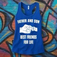 Father Son Best Friends For Life Fist Bump Gift Women's Tank Top thumb 3