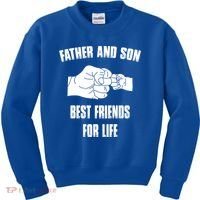 Father Son Best Friends For Life Fist Bump Gift Kids Sweatshirt thumb 0