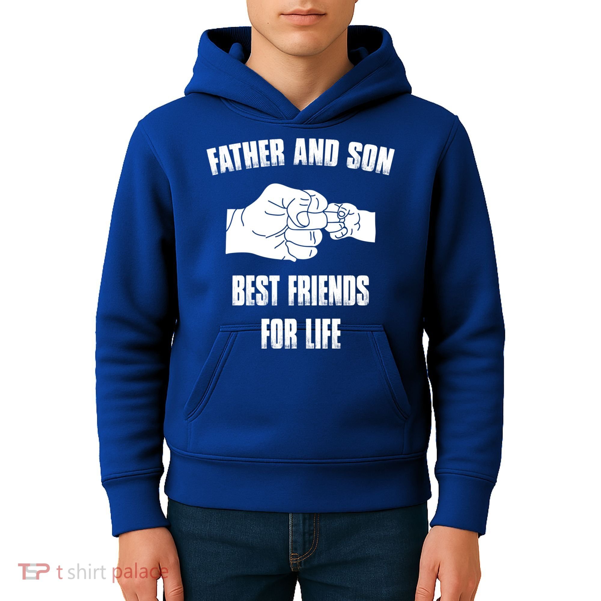 Father Son Best Friends For Life Fist Bump Gift Kids Hoodie