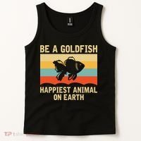 Funny Soccer Be A Goldfish Ted Coach Motivation Lasso Tank Top thumb 2