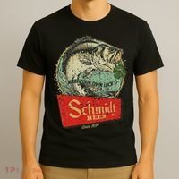Fishing Schmidt Beer Make Your Own Luck 1894 T-Shirt thumb 3