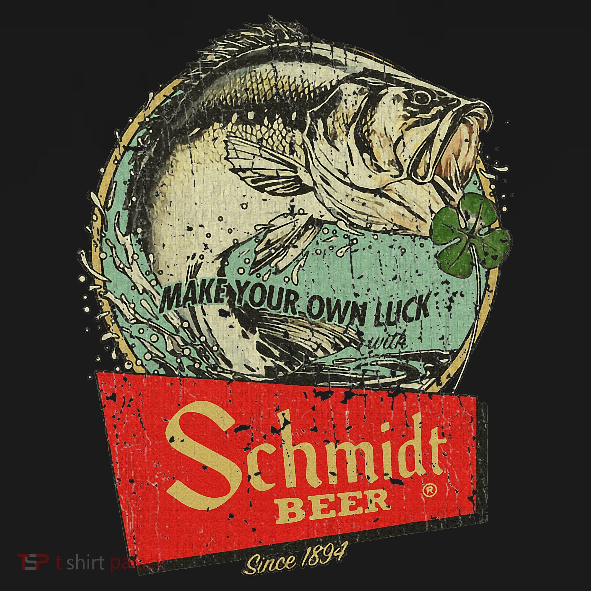 Fishing Schmidt Beer Make Your Own Luck 1894 Women's Hoodie