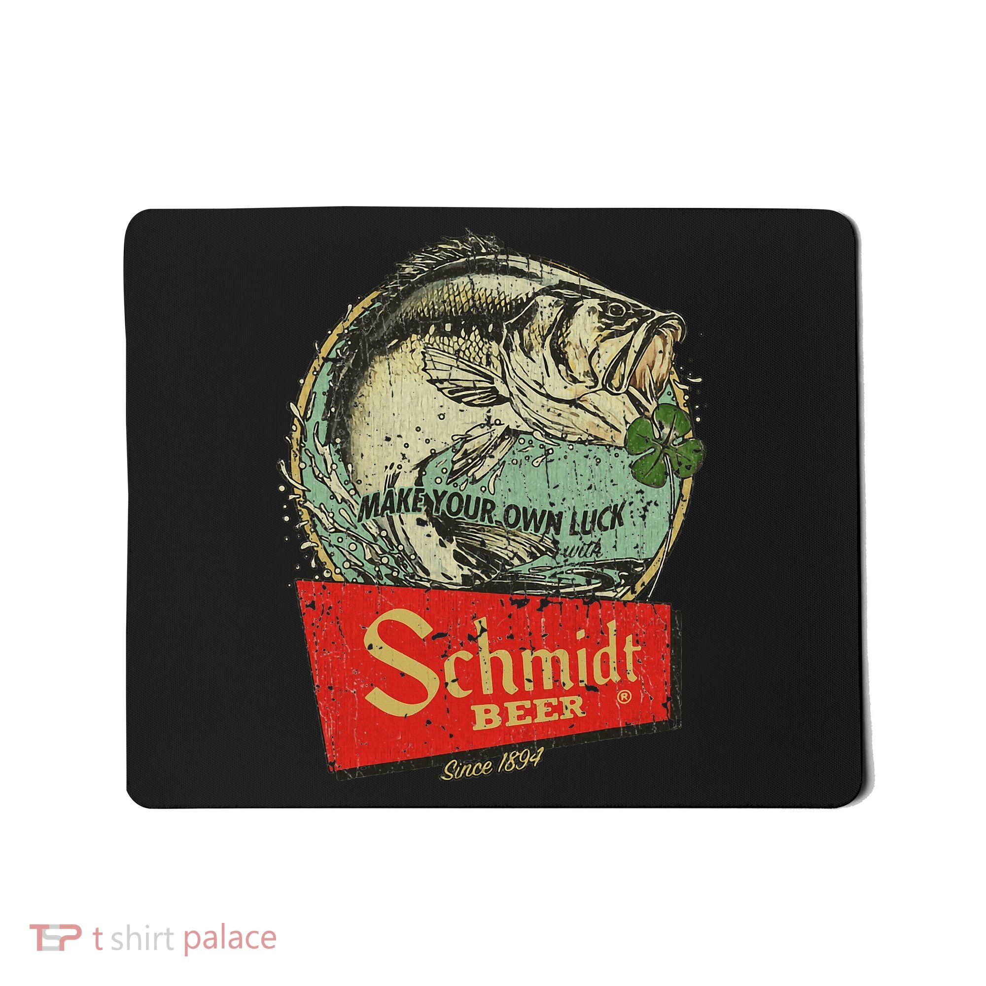 Fishing Schmidt Beer Make Your Own Luck 1894 Mousepad