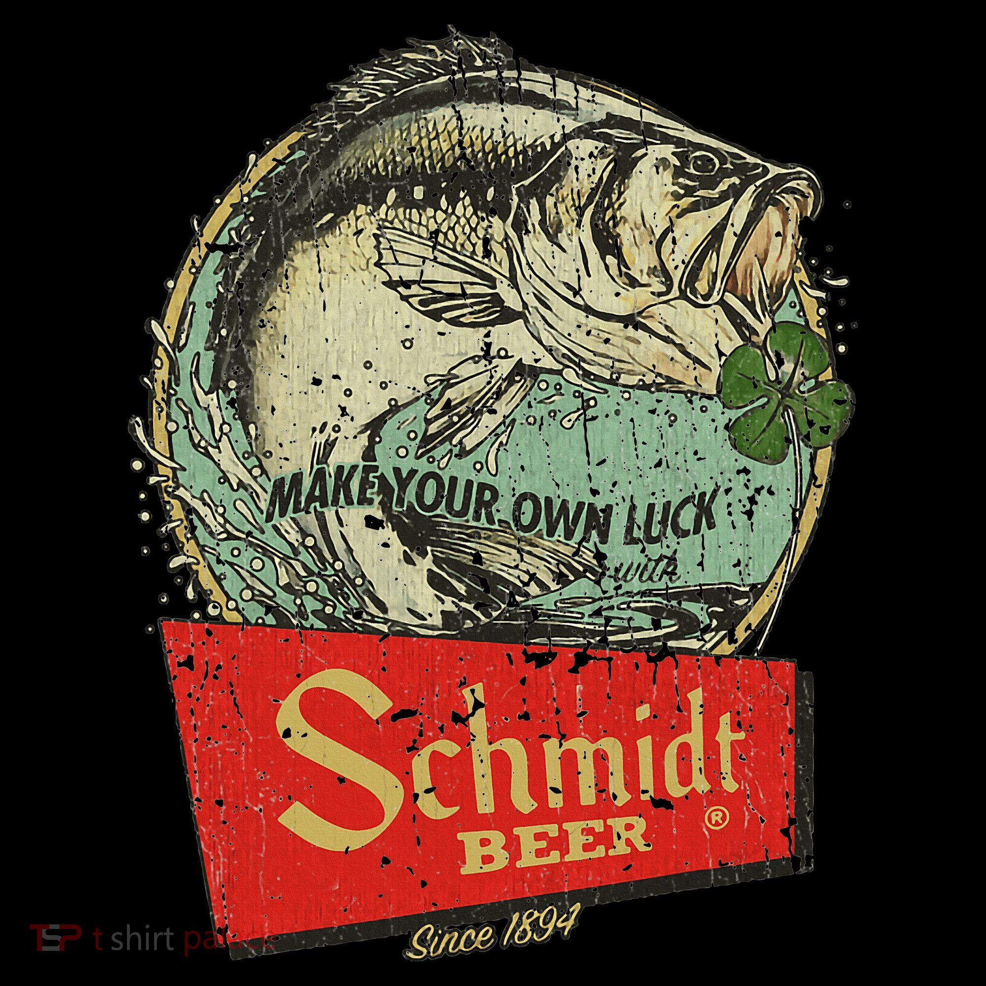 Fishing Schmidt Beer Make Your Own Luck 1894 Ornament