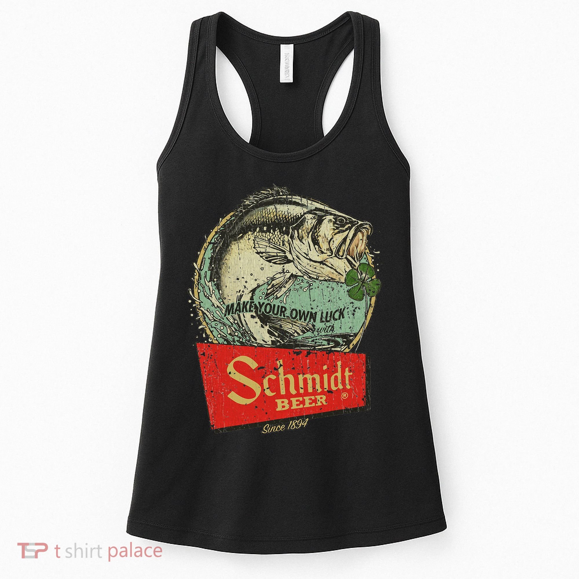 Fishing Schmidt Beer Make Your Own Luck 1894 Women's Tank Top