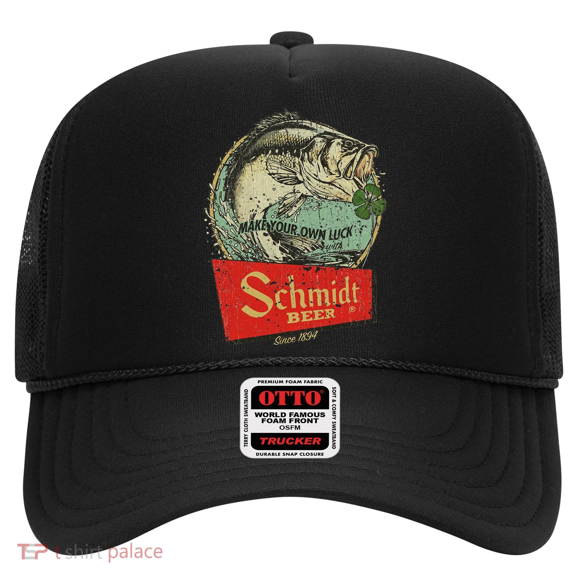 Fishing Schmidt Beer Make Your Own Luck 1894 Hat