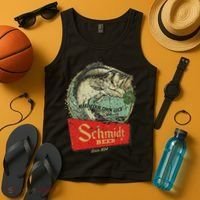 Fishing Schmidt Beer Make Your Own Luck 1894 Tank Top thumb 4