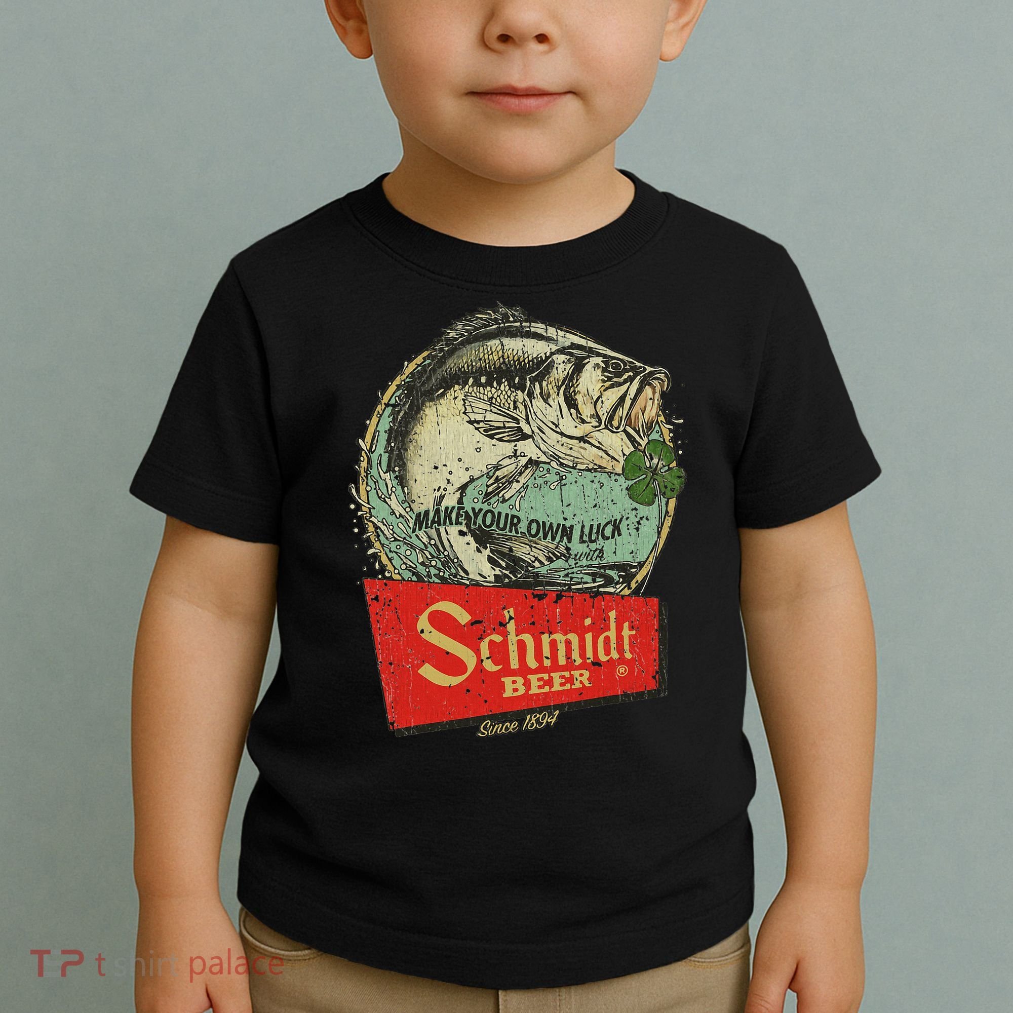 Fishing Schmidt Beer Make Your Own Luck 1894 Toddler T-Shirt