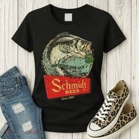 Fishing Schmidt Beer Make Your Own Luck 1894 Women's T-Shirt thumb 3