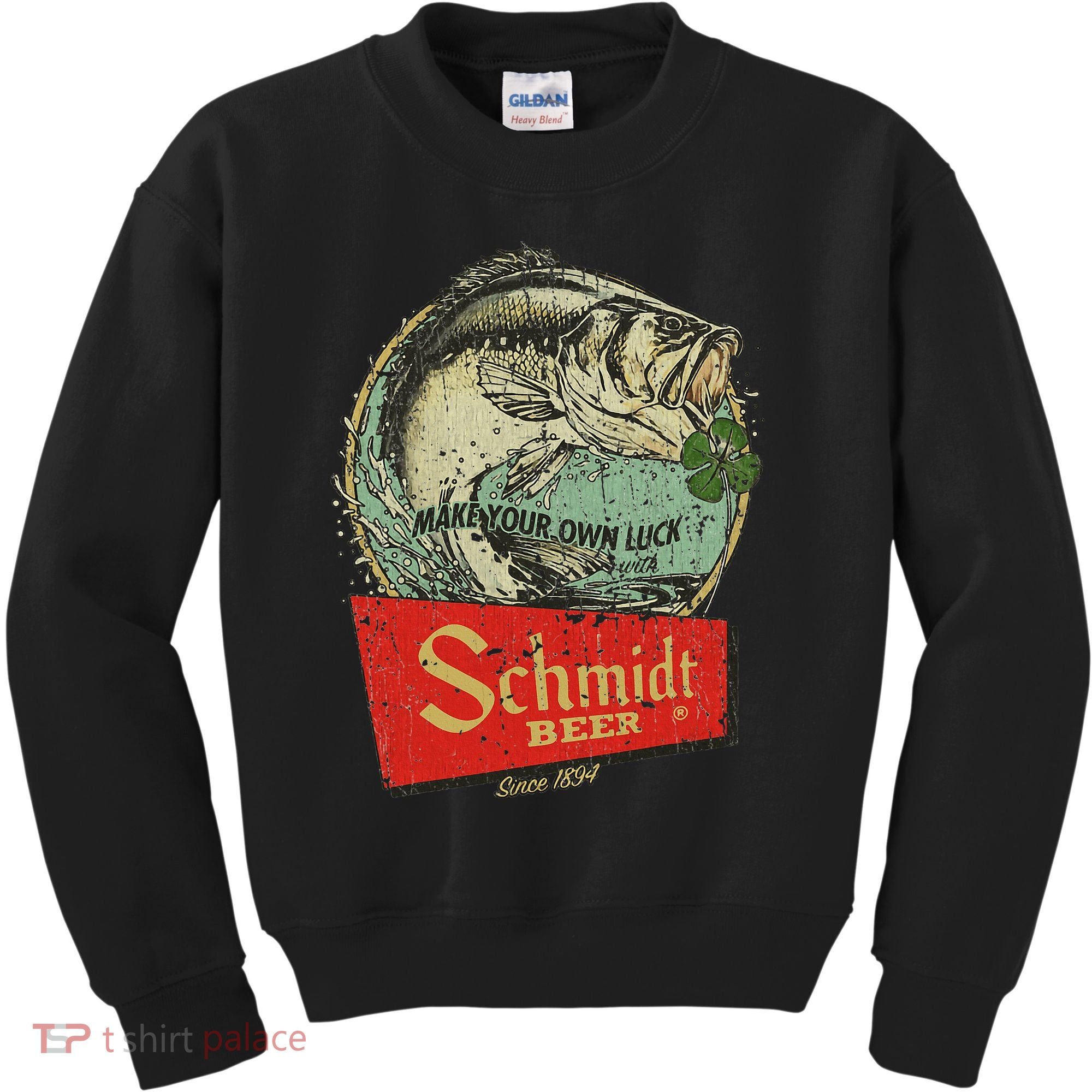 Fishing Schmidt Beer Make Your Own Luck 1894 Kids Sweatshirt