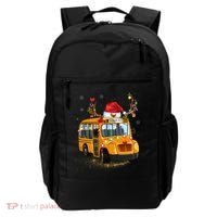 Funny School Bus Reindeer Santa Christmas School Bus Driver Backpack thumb 0