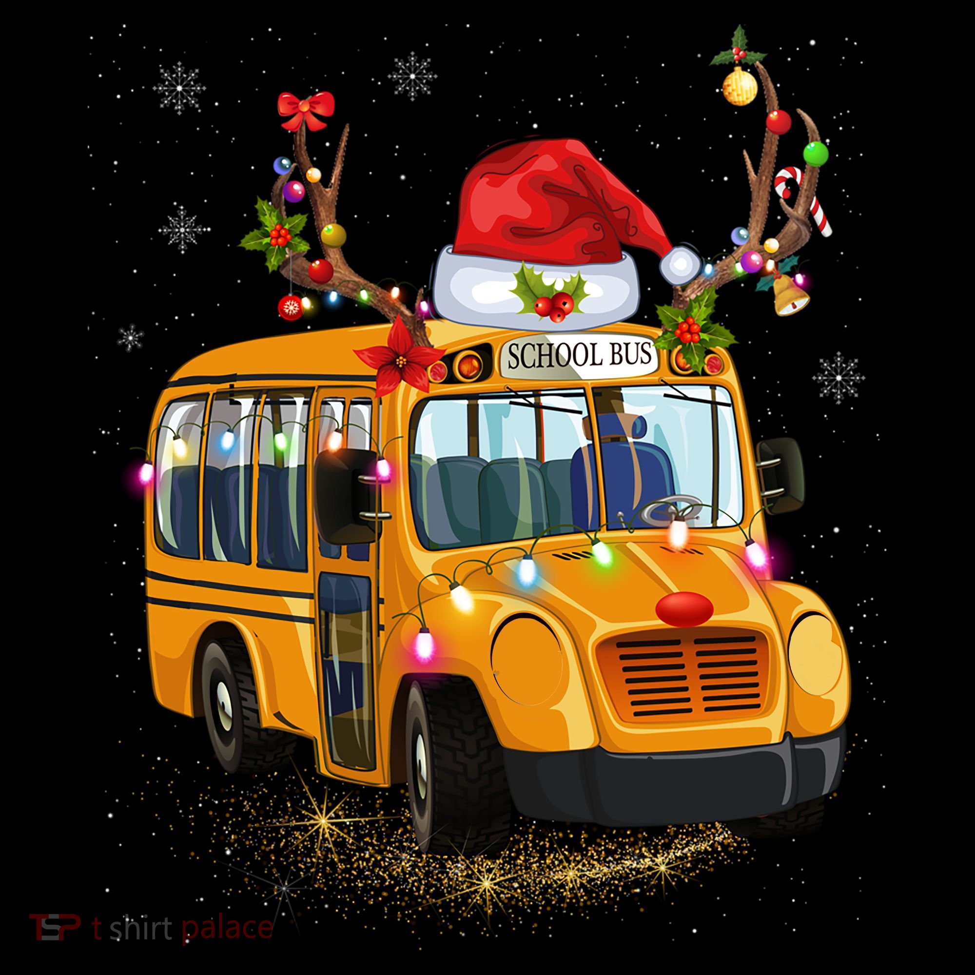 Funny School Bus Reindeer Santa Christmas School Bus Driver Coffee Mug