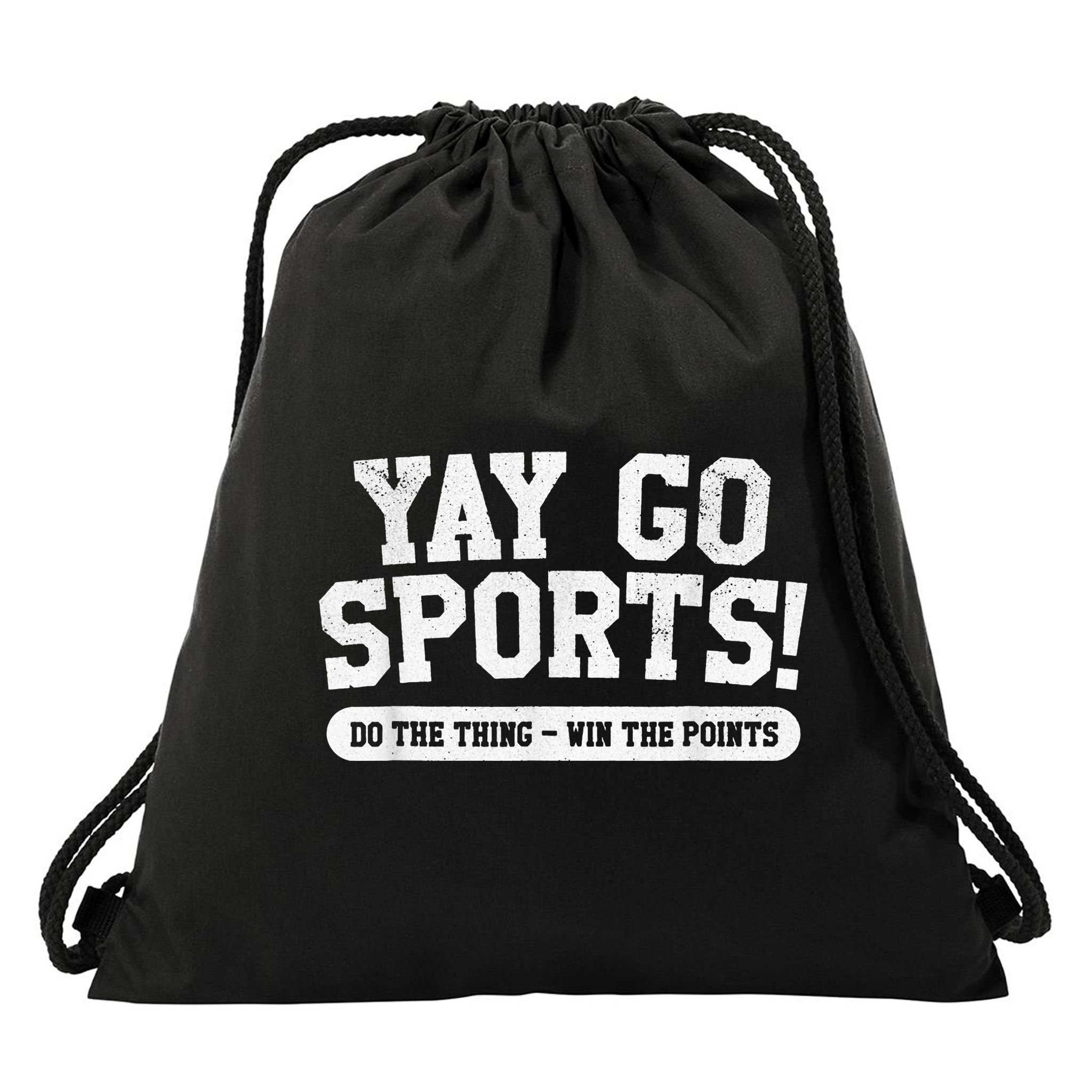 Football Soccer Basketball Team Funny Yay Go Sports Drawstring Bag
