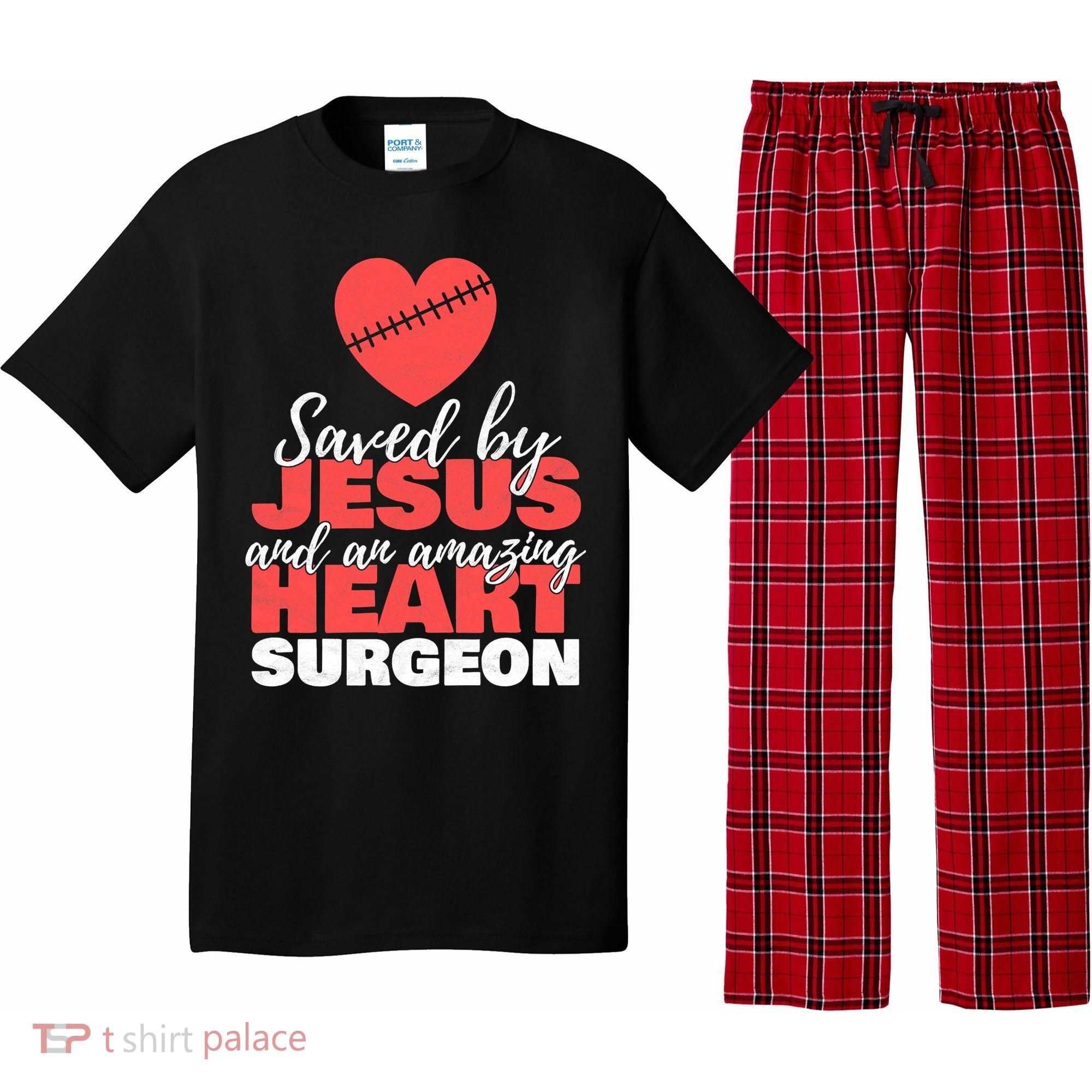Funny Saved By Jesus Heart Surgeon Surgery Survivor Pajama Set