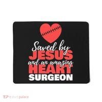 Funny Saved By Jesus Heart Surgeon Surgery Survivor Mousepad thumb 0