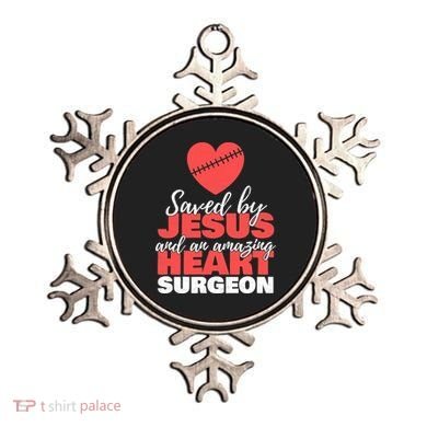 Funny Saved By Jesus Heart Surgeon Surgery Survivor Ornament