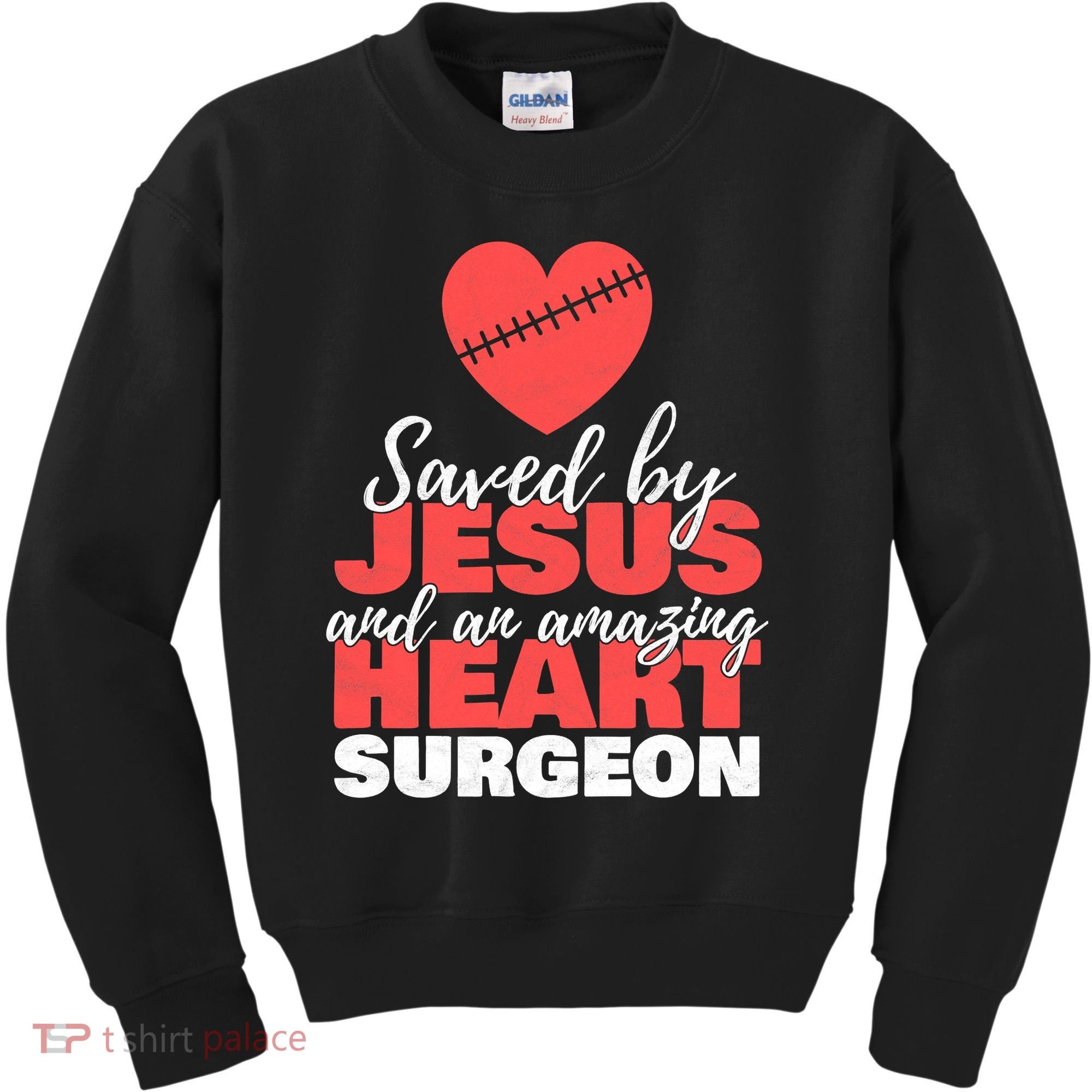 Funny Saved By Jesus Heart Surgeon Surgery Survivor Kids Sweatshirt