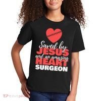 Funny Saved By Jesus Heart Surgeon Surgery Survivor Kids T-Shirt thumb 2