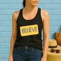Funny Soccer Believe Faith Coach Richmond Lasso Believe Women's Tank Top thumb 2