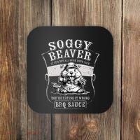 Funny Soggy Beaver Bbq If ItS Not All Over Your Face Coaster thumb 0