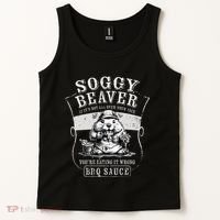 Funny Soggy Beaver Bbq If ItS Not All Over Your Face Tank Top thumb 2