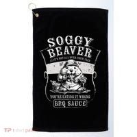 Funny Soggy Beaver Bbq If ItS Not All Over Your Face Golf Towel thumb 0
