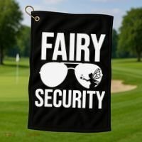 Fairy Security Birthday Family Halloween Dad Mom Golf Towel thumb 1