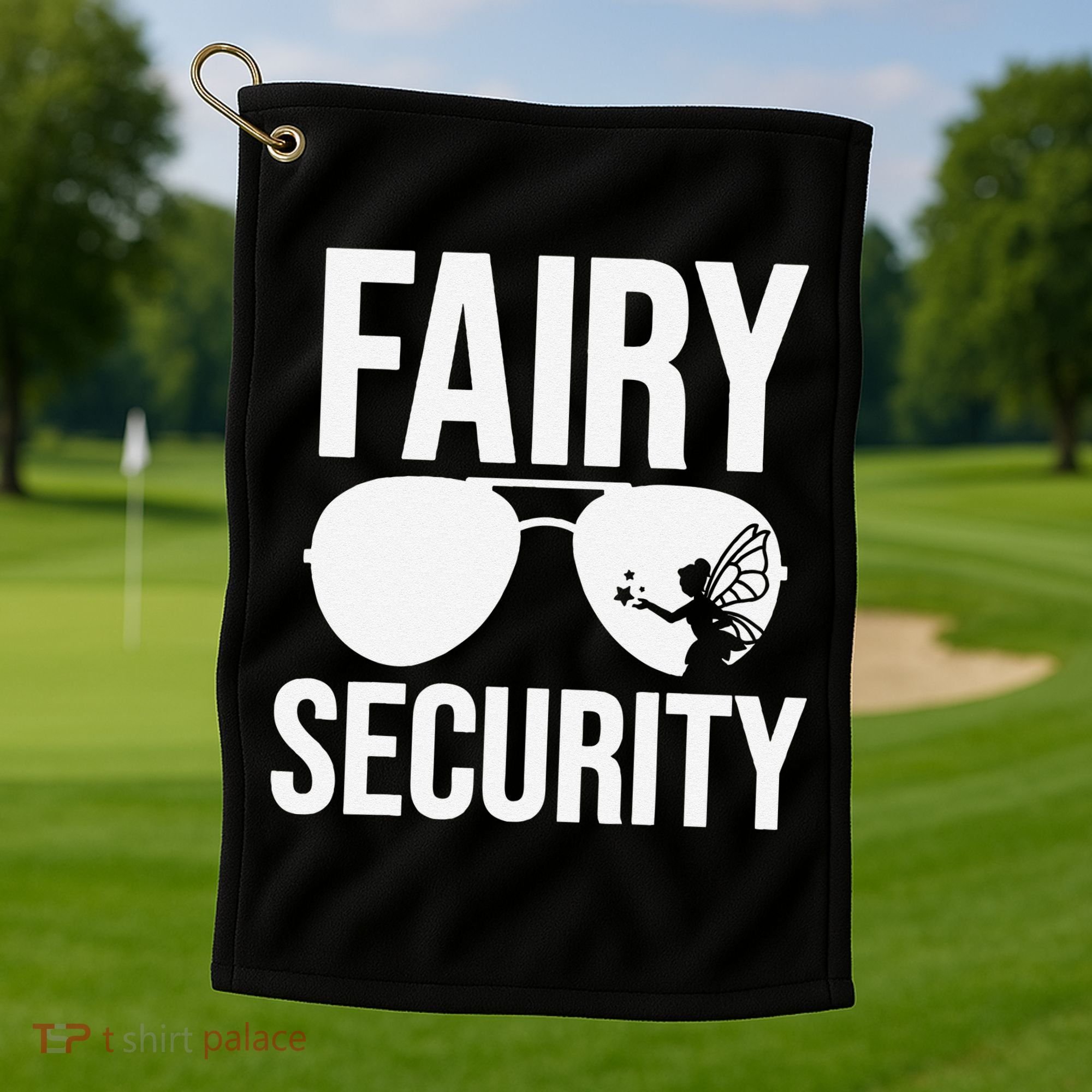 Fairy Security Birthday Family Halloween Dad Mom Golf Towel