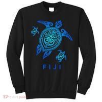 Fiji Sea Blue Tribal Turtle Sweatshirt thumb 0