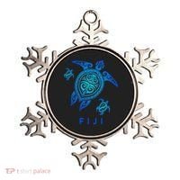 Fiji Sea Blue Tribal Turtle Ornament thumb 0