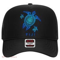 Fiji Sea Blue Tribal Turtle Hat thumb 0