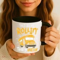 Funny School Bus Driver They See Me Rollin They Waitin Coffee Mug thumb 3